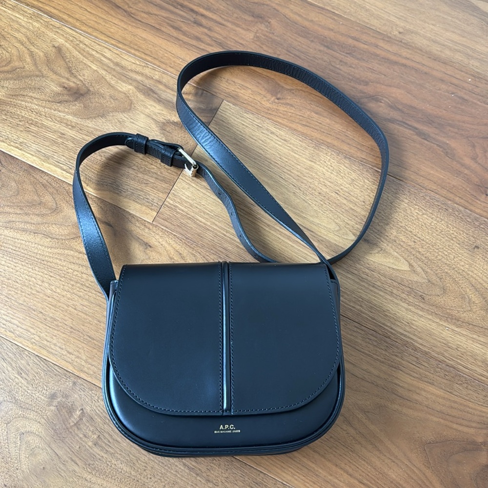 A.P.C. Black Betty Smooth Leather Crossbody Bag